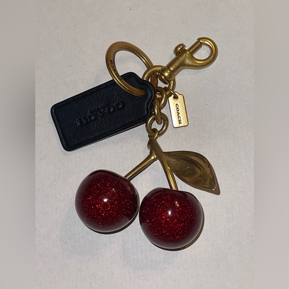 Coach Black Quilted Studio Nappa Leather Shoulder Bag & Cherry Charm - Picture 7 of 11